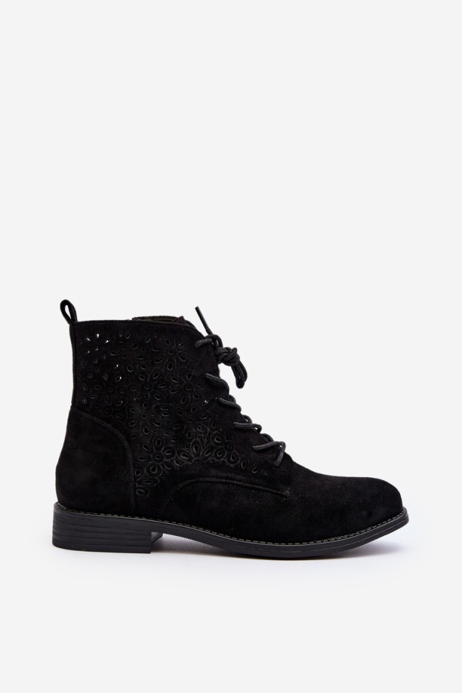 Women's Boots with Pattern Black S.Barski HY66-136