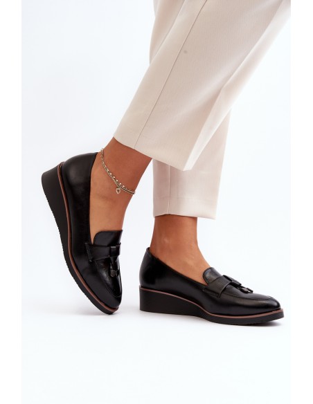 Women's Wedge Shoes with Embellishment Black Miliret