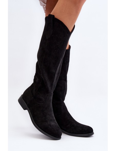 S.Barski HY66-132 Women's Black Lace-Up Boots