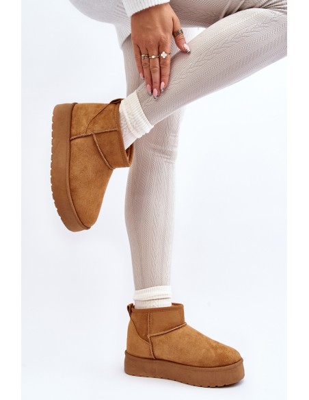 Low Women's Snow Boots on Platform Camel Kallins