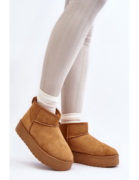Low Women's Snow Boots on Platform Camel Kallins