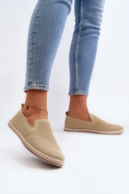 Moteriškos smėlio spalvos užsegamos espadrilles 2