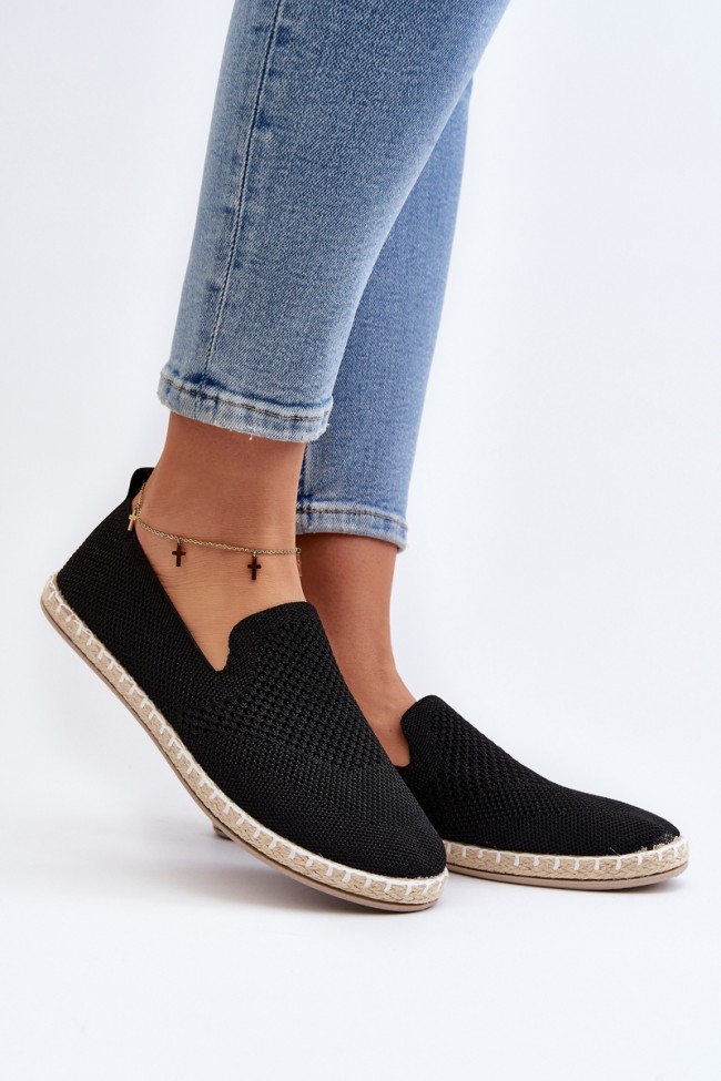 Black Women's Slip-On Espadrilles Harmonie