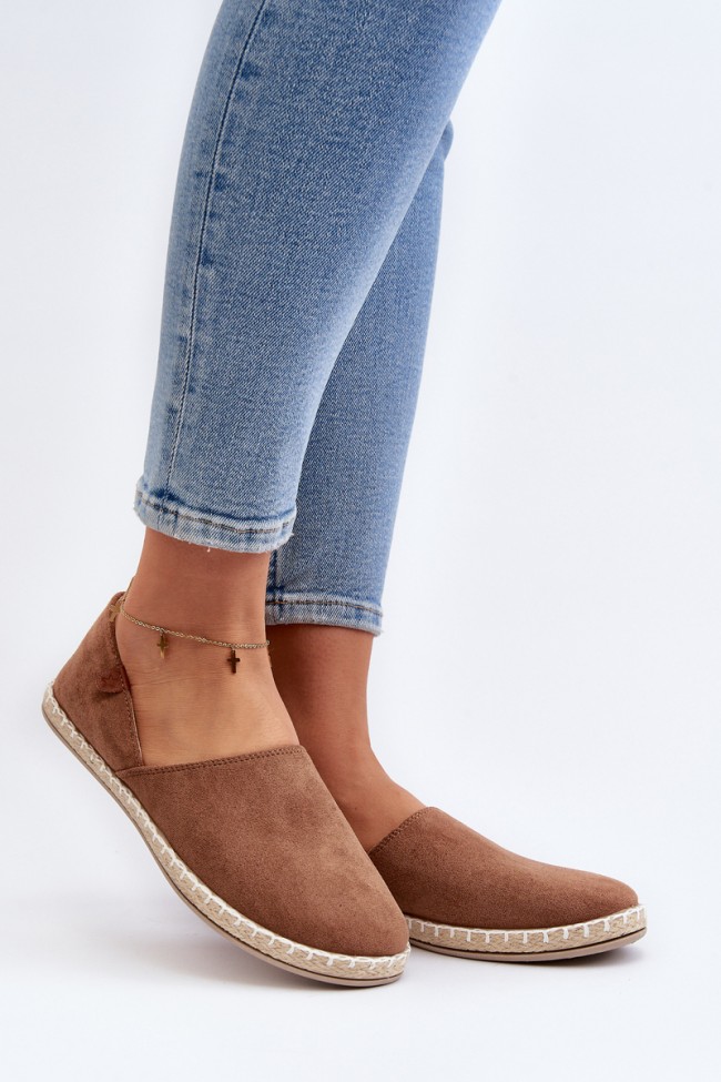 Women's Suede Espadrilles Brown Vulcano