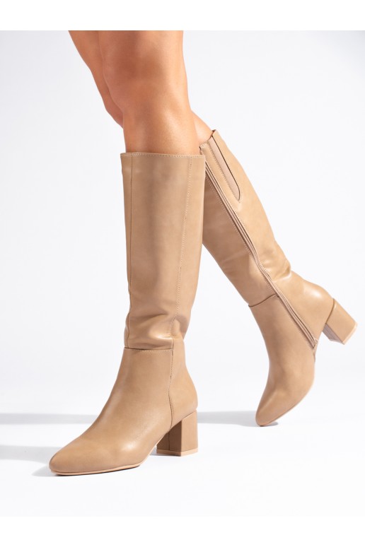 Smėlio spalvos aukštakulniai batai