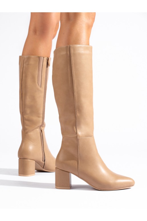 Smėlio spalvos aukštakulniai batai