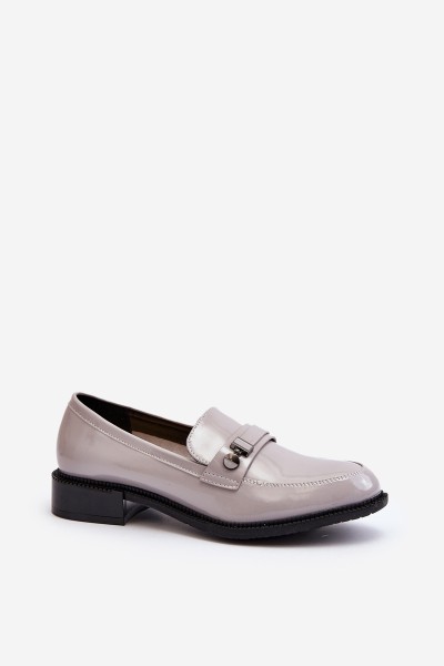 Women's Gray Patent Loafers Nerilaja 2