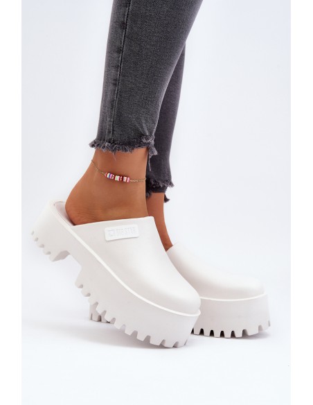 Women's Slides With Chunky Sole Big Star NN274015 White