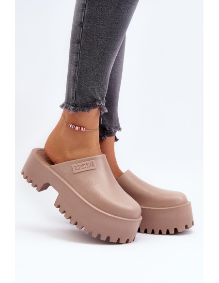 Women's Slides on Chunky Sole Big Star NN274015 White