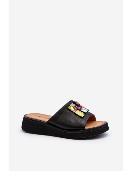 Juodos moteriškos šlepetės