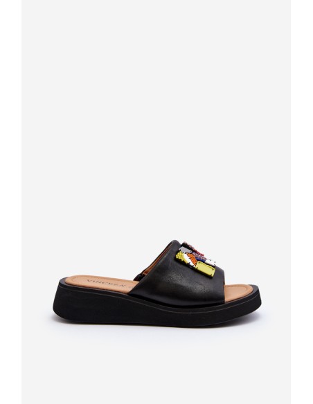 Juodos moteriškos šlepetės