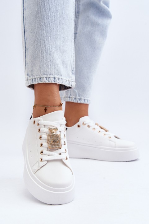 Women's Sneakers with Embellishment White Celedria