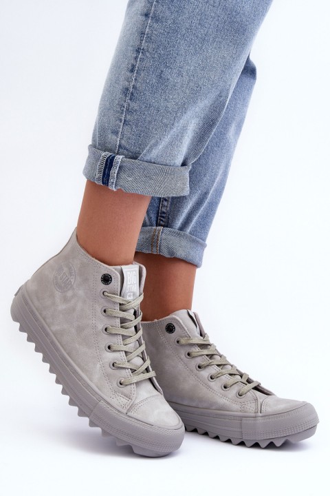 Women's Sneakers Big Star High Warm Grey GG274070