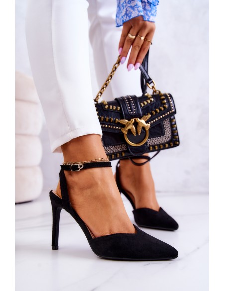 copy of Suede Buckle Heels Light green Kharen