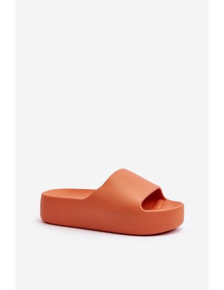 Women's Slides on Thick Sole Orange Oreithano