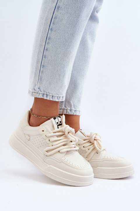 Moteriški smėlio spalvos sportbačiai