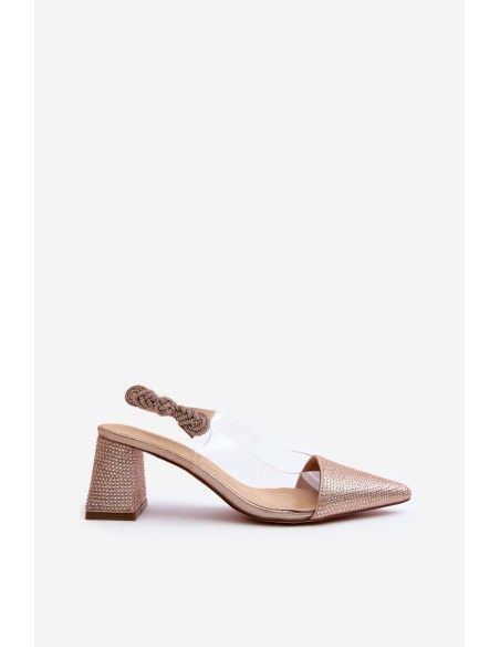 Elegant Pointed-Toe Pumps D&A MR91292-1 Champagne