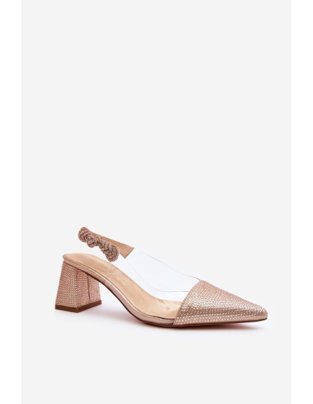 Elegant Pointed-Toe Pumps D&A MR91292-1 Champagne