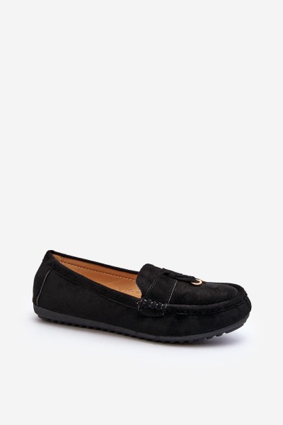 Women's Classic Black Suede Moccasins Ontala 2