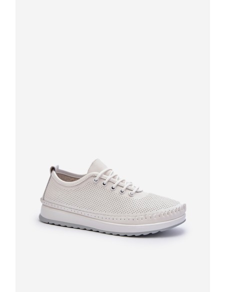 Leather Women's Sports Sneakers Beige Lalnai