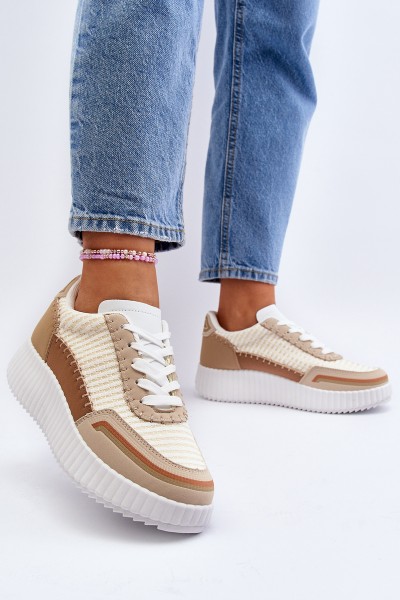 Women's Platform Sneakers in Beige Redala 2
