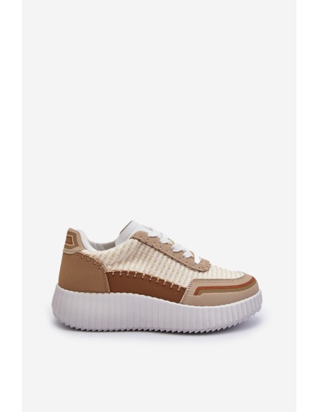 Women's Platform Sneakers in Beige Redala