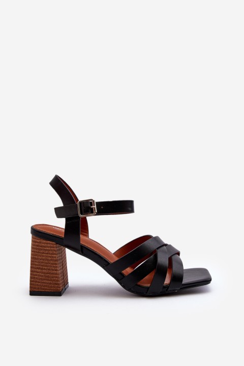Women's Black Wedge Sandals Opifiana