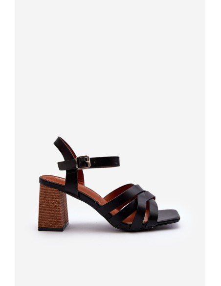 Women's Black Wedge Sandals Opifiana