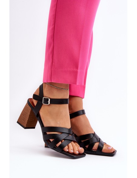 Women's Black Wedge Sandals Opifiana