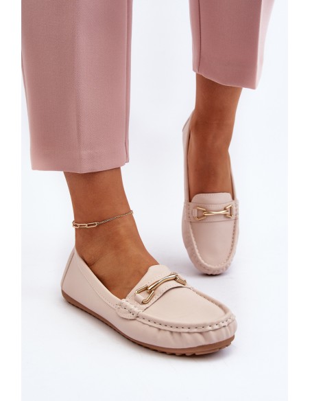 Women's Slip-On Loafers With Glitter Embellishment Beige This Moment