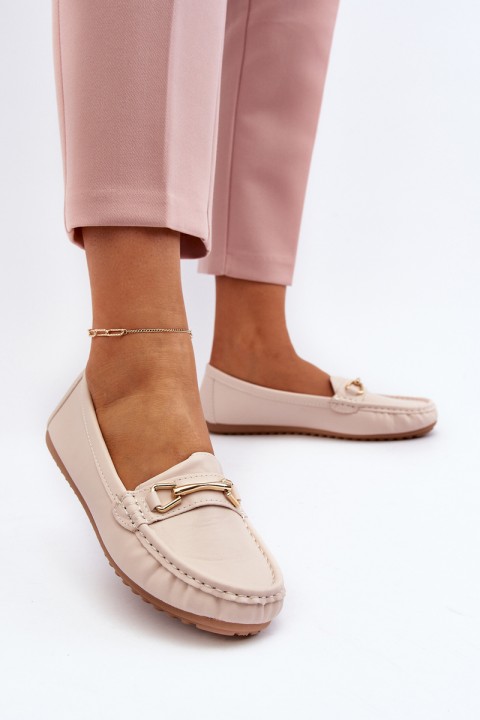 Women's Slip-On Loafers With Glitter Embellishment Beige This Moment
