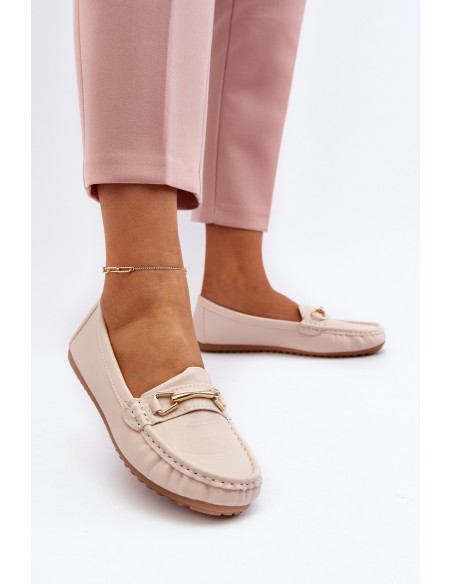 Women's Slip-On Loafers With Glitter Embellishment Beige This Moment