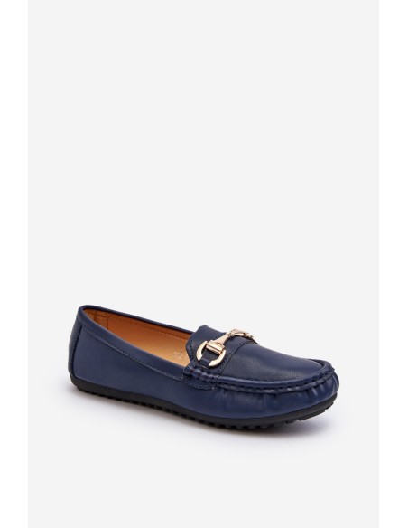 Women's Classic Eco Leather Moccasins Navy Demese
