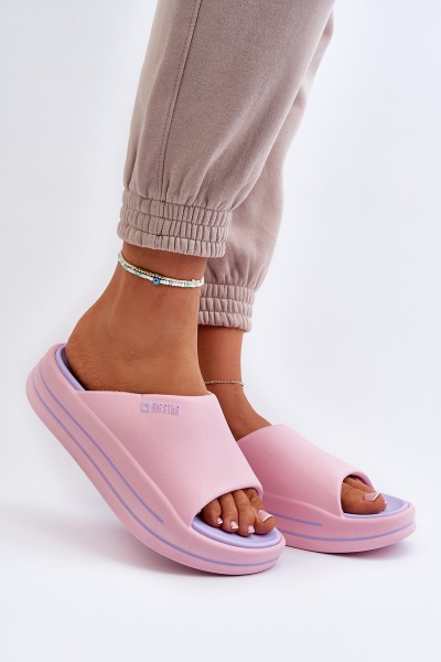Women's Fashionable Big Star Slippers LL274A157 Light pink