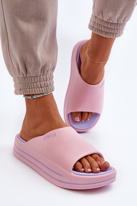 Women's Fashionable Big Star Slippers LL274A157 Light pink