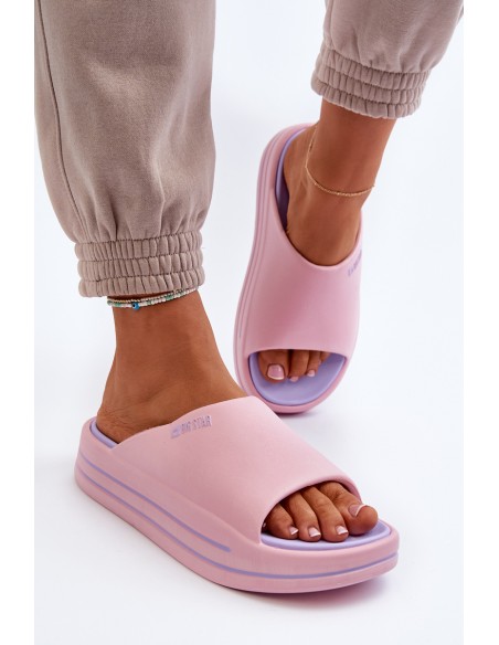 Women's Fashionable Big Star Slippers LL274A157 Light pink