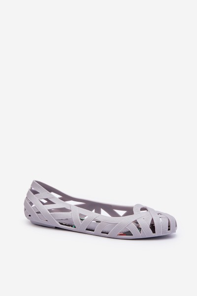 Women's Rubber Ballerina Flats Grey Salam 2