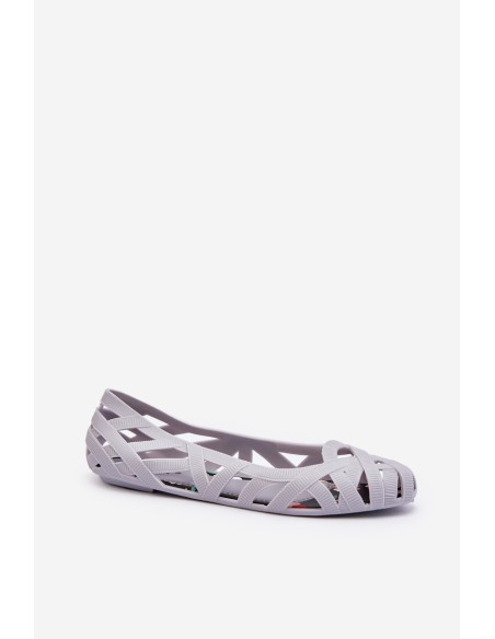 Women's Rubber Ballerina Flats Grey Salam