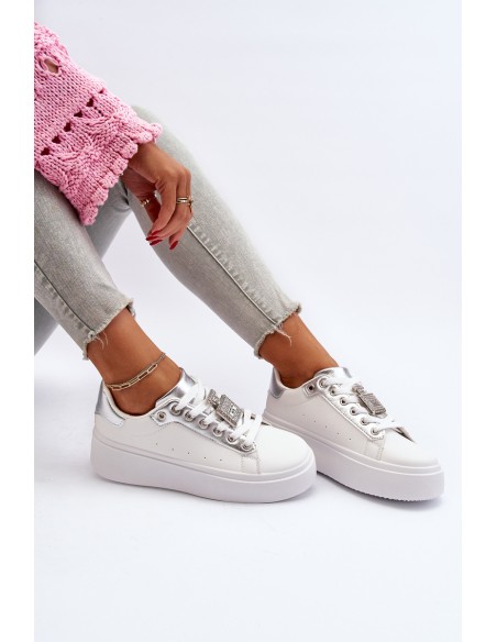 Women's Sneakers with Decoration White Celedria