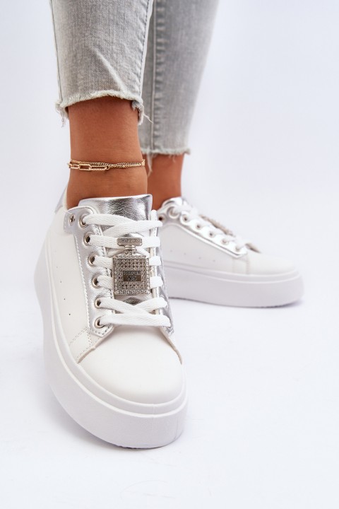 Women's Sneakers with Decoration White Celedria