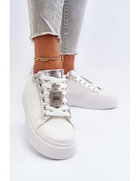 Women's Sneakers with Decoration White Celedria