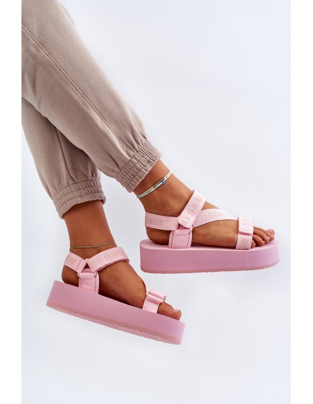 Women's Platform Sandals Big Star NN274A529 Pink