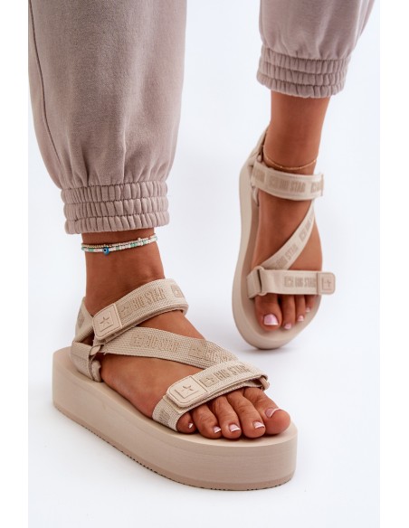 Women's Platform Sandals Big Star NN274A528 Beige