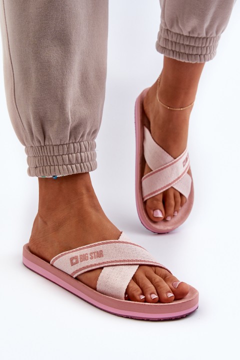 Women's Flip Flops Big Star NN274A058 Pink