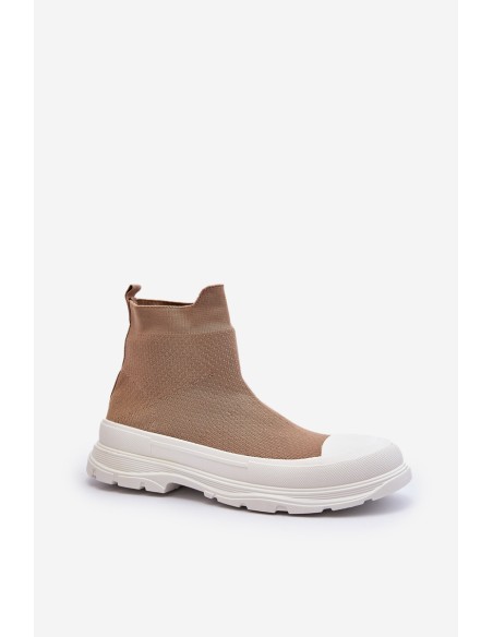 Women's Slip-On Sock Boots Brown Ilanae