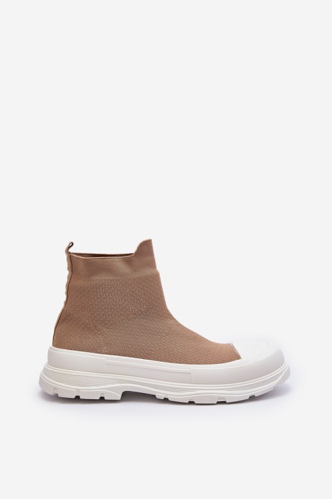 Women's Slip-On Sock Boots Brown Ilanae