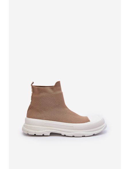 Women's Slip-On Sock Boots Brown Ilanae