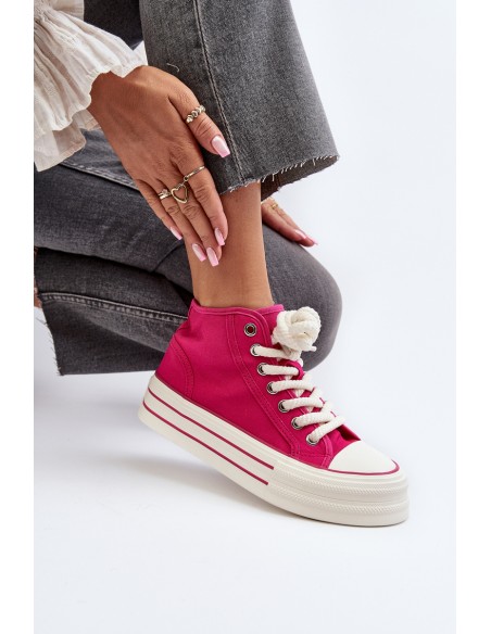 Women's Platform Sneakers Fuchsia Aineri