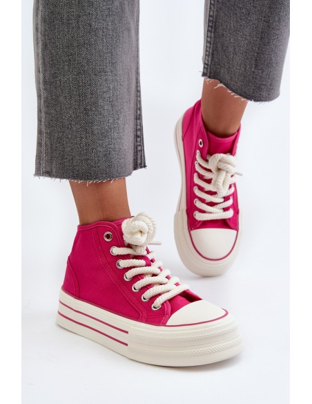 Women's Platform Sneakers Fuchsia Aineri