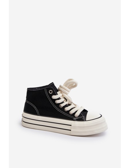 Women's Platform Sneakers Black Aineri